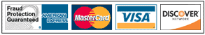 Accepted Credit Cards - American Express, MasterCard, Visa, Discover